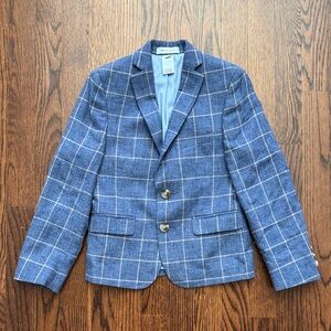 🎈🎈CLASSIC CLUB by DILLARDS Blue Plaid Boys Blazer